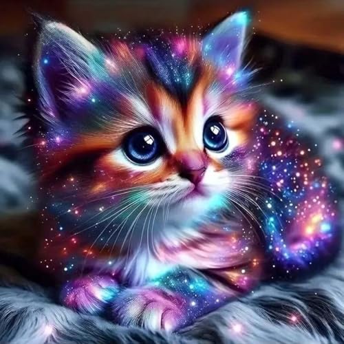 ZephyrHome Diamond Painting 5D Katze DIY Kit mit runden Diamantsteinen Leinwand Kunstmalset für kreative Wanddeko im Wohnzimmer Schlafzimmer Büro als Geschenkidee zu Muttertag oder Geburtstag 30x30cm ZephyrHome Diamond Painting 5D Katze DIY Kit mit runden Diamantsteinen Leinwand Kunstmalset für kreative Wanddeko im Wohnzimmer Schlafzimmer Büro als Geschenkidee zu Muttertag oder Geburtstag 30x30cm von ZephyrHome