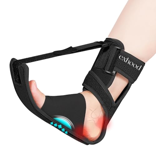 ZephyrHome Upgrade Plantarfasziitis Nachtschiene mit Fußgewölbestütze Verstellbare Fußorthese gegen Fersensporn Achillessehnenentzündung Fußheber geeignet für Damen und Herren Nachtstütze in Schwarz von ZephyrHome