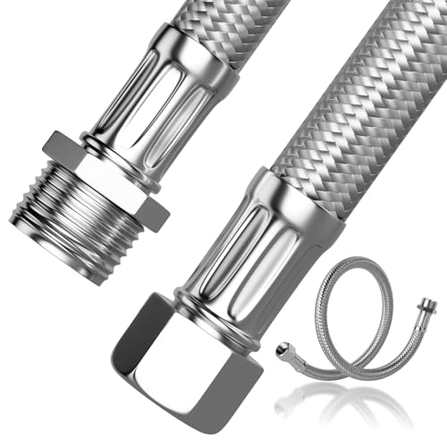 Zephyra 2 Stück 30 CM Panzerschlauch, 304 Edelstahl Flexschlauch, 3/8 Zoll Überwurf und Außengewinde, Sanitär Schlauch, 3/8 Verlängerung, Armaturenschlauch für Wasserhahn Eckventil Wassererhitzer Zephyra 2 Stück 30 CM Panzerschlauch, 304 Edelstahl Flexschlauch, 3/8 Zoll Überwurf und Außengewinde, Sanitär Schlauch, 3/8 Verlängerung, Armaturenschlauch für Wasserhahn Eckventil Wassererhitzer von Zephyra