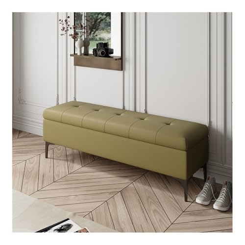 Flurbank mit Schuhplatz Multifunctional Storage Bench - Simple Doorway Shoe Bench Multifunktionaler Schuhorganizerhocker für Vor(Green,80cm) von Zephyria