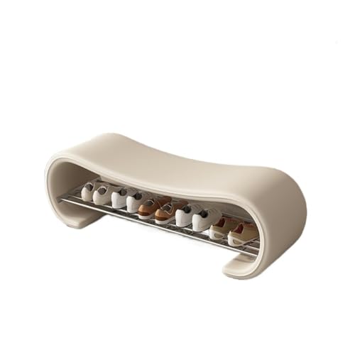 Flurbank mit Schuhplatz Simple and long shoe-changing stool for entering the house Multifunktionaler Schuhorganizer für vor(Beige,120cm) von Zephyria