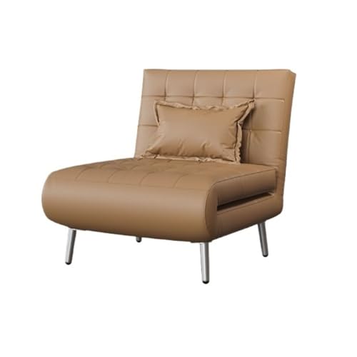 Platzsparendes Schlafsofa mit bequemer Matratze, Multifunktionales Klappsofa mit verstellbarer Rückenlehne, Ruhesessel for kleine Räume Modernes Klappbett für kleine Räume, Wohnung(Brown,70cm) von Zephyria