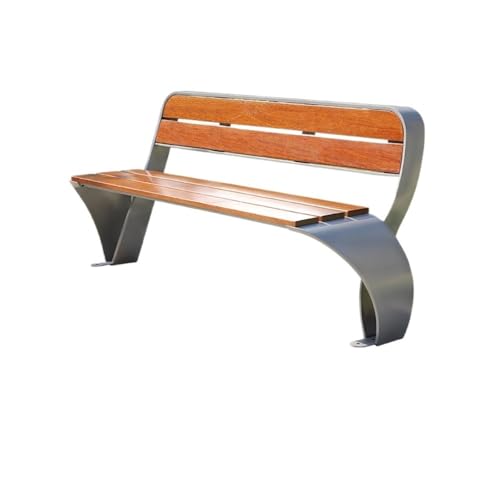 Zephyria Gartenbank für draußen, Edelstahl-Außenbank for Park, Garten - Rückenlehne, 2-Sitzer, Perfekt für Terrasse, Rasen oder Hinterhof von Zephyria