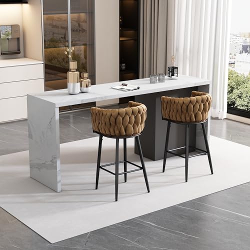 Zepneiy Esszimmerstühle 2er Set drehbar, Drehstuhl Vier Stützbeinen aus Metall, Stuhl luxuriöses Wohnzimmer Aus Samt Braun von Zepneiy