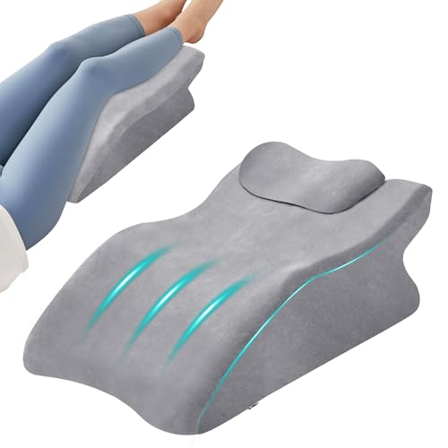 Zepphi Beinhochlagerungskissen Venenkissen, Keilkissen zum Schlafen mit Memory-Schaum, Ergonomisches Komfort-Kissen für Beine & Füße – Ideal für Sofa, Bett, Relaxen, Auszeiten & Zuhause(Grau) von Zepphi
