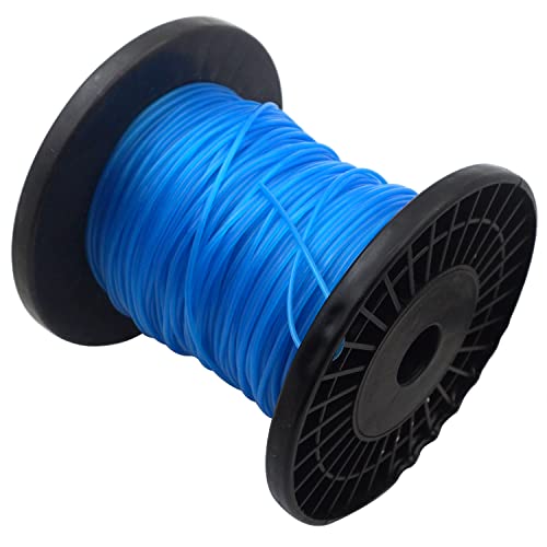 Zeqeey 1,6 mm x 100 m Fäden Trimmerfaden Mähfaden Rund Nylon für Garten Rasentrimmer und Elektro-Trimmer, Blau G16X von Zeqeey