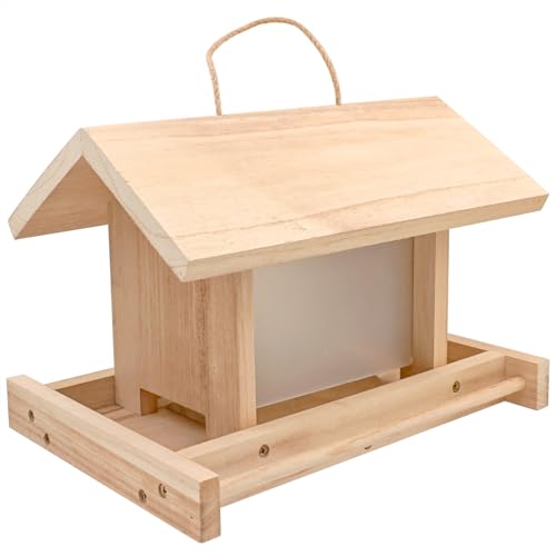 Zeqeey Hängendes hölzernes Vogelhäuschen im Freien Holz Vogelfutterhaus mit großer Kapazität zum Füttern Vogelvilla Futtervogelhaus Vogelfutterstation von Garten Wildvögel Finken Rotkehlchen Spatz Zeqeey Hängendes hölzernes Vogelhäuschen im Freien Holz Vogelfutterhaus mit großer Kapazität zum Füttern Vogelvilla Futtervogelhaus Vogelfutterstation von Garten Wildvögel Finken Rotkehlchen Spatz von Zeqeey