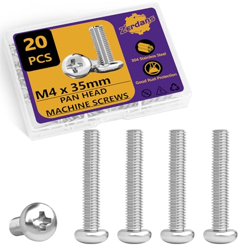 20 Stück Möbelschrauben M4–304 Rostfrei| Linsenkopfschrauben Edelstahlschrauben-Griffschrauben für Möbelverbinder-M4 x 35 mm | Gewindeschrauben-Verbindungsschrauben-Schränke-Maschinenschrauben 20 Stück Möbelschrauben M4–304 Rostfrei| Linsenkopfschrauben Edelstahlschrauben-Griffschrauben für Möbelverbinder-M4 x 35 mm | Gewindeschrauben-Verbindungsschrauben-Schränke-Maschinenschrauben von ZerDans