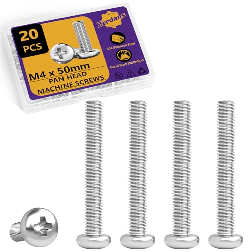 20 Stück Möbelschrauben M4–304 Rostfrei| Linsenkopfschrauben Edelstahlschrauben-Griffschrauben für Möbelverbinder-M4 x 50 mm | Gewindeschrauben-Verbindungsschrauben-Schränke-Maschinenschrauben 20 Stück Möbelschrauben M4–304 Rostfrei| Linsenkopfschrauben Edelstahlschrauben-Griffschrauben für Möbelverbinder-M4 x 50 mm | Gewindeschrauben-Verbindungsschrauben-Schränke-Maschinenschrauben von ZerDans