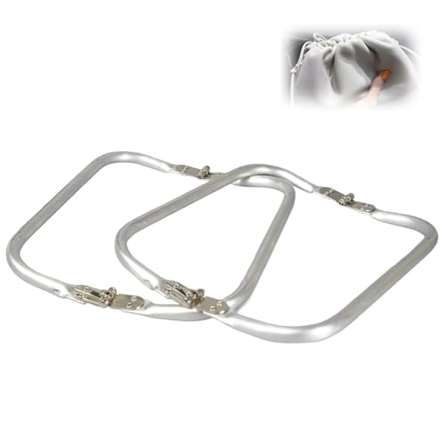 2 Stück U-förmige Taschenrahmen aus Aluminium, Verschluss für Taschen, Haken, gebogen, aus Aluminium (20 x 9,2 cm) mit U-förmigem Rahmen zum Basteln, eleganter Innengriff für Handtaschen, Geldbörsen von Zerabidpro