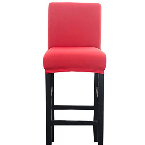 Zerci Barhocker Stuhlhusse, elastisch, für Zuhause, weich, rot, Einheitsgröße (Nur Stuhlüberzug, Kein Stuhl) von Zerci