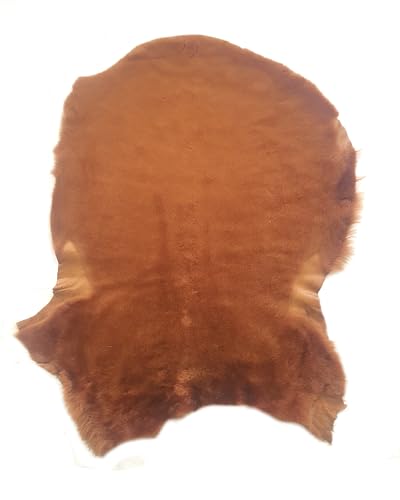 Zerimar doppelseitig gefärbte natürliche Lammfell-Teppiche | Maße: 75x65cm 6,1 Fuß | Langhaarteppich | Fellteppiche für Tiere | Kamelfarbe von Zerimar