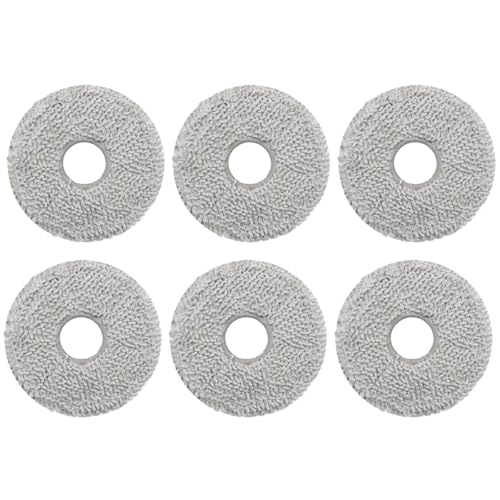 Zeripikfoasp 6 Stück Reinigungstücher Ersatzpads, Kompatibel mit DEEBOT X1 Omni/T10 Omni/Turbo T20/T20 Pro/T30 Pro Omni/ T30 Omni Saugroboter, Mikrofaser Wischmopp Pads, Wischtücher Zubehör, Wischpads von Zeripikfoasp