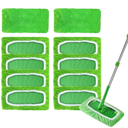 Zernblend 10 Stück Mopp Ersatzköpfe, Nachfüllpackungen Kompatibel mit Swiffer Mop (10-12 Zoll) von Zernblend