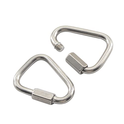 Zerniple (2 Stück) M10 Triangle Quick Link 304 Edelstahl Locking Delta Kettenglied von Zerniple