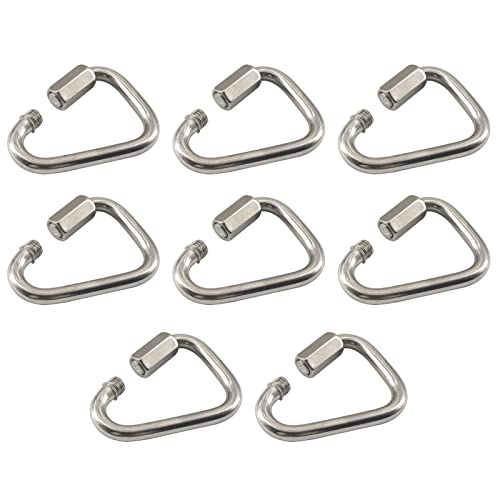 Zerniple (8 Stück) M5 Triangle Quick Link 304 Edelstahl Locking Delta Kettenglied von Zerniple