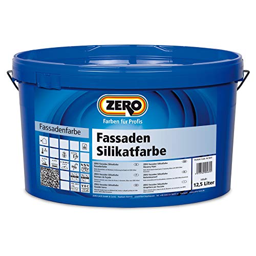 ZERO Fassaden Silikatfarbe Fassadenfarbe Mineralfarbe weiss 5 L von Zero