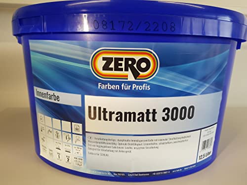 Zero Ultramatt 3000 Wandfarbe Weiß 12,5 Liter von Zero