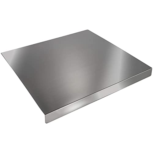 ZeroInox Professionelles Schneidebrett aus Edelstahl (alle Größen), 60 cm, Arbeitsplatte, Küche, Lebensmittelqualität, zum Kneten, Pizza, rutschfest, L40 x P55 x 3 cm) von ZeroInox