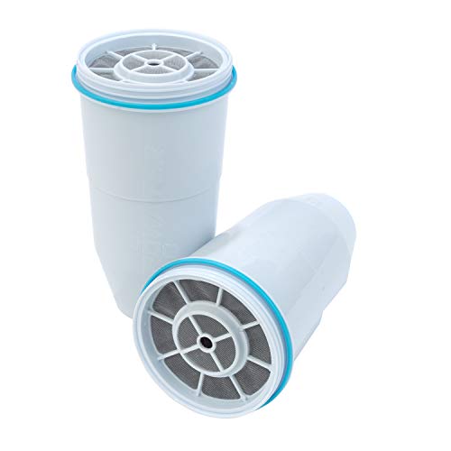 Zerowater 5-Stufiger Wasserfilter Ersatz, Wasseraufbereiter Trinkwasser - NSF-Zertifiziert zur Reduzierung von Blei, Anderen Schwermetallen und PFOA/PFOS - Wasserfilter Kartuschen 2er-Pack, Weiß von ZeroWater