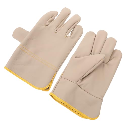 Zerodeko 1 Paar Anti-Scenen-Handschuhe Gebrauchshandschuhe Arbeitsschutzhandschuhe Arbeitshandschuhe sichere Arbeitschuhe Handschuhe Männer Wärmesichere Handschuhe Oberschicht Rindsleder von Zerodeko