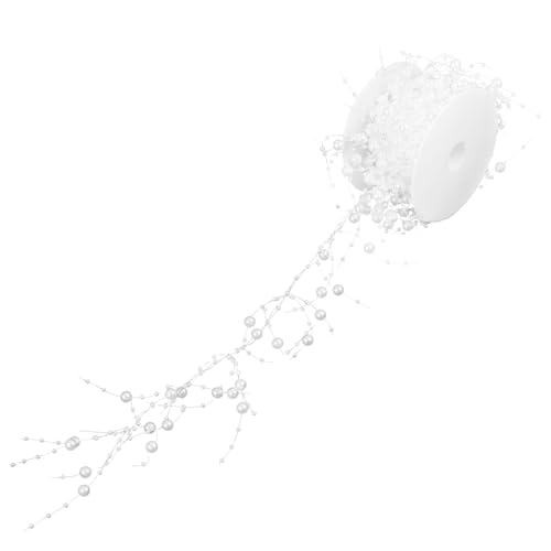 Zerodeko 1 Rolle Vase Perlenkette Aufkleber Stränge knallende Perlen Edelsteine Kunstpflanze Formschnitt Ball hochzeitsdeko hochzeitsdeco vases Perlengirlande Perlendekoration Plastik Weiß von Zerodeko