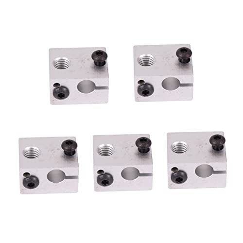 Zerodeko 1 Satz 3D Drucker Heizblöcke Aus Aluminium Index Heizelement 3D Drucker Heizblock Aus Aluminiumlegierung Heizblock Aus Silber 5 Stück von Zerodeko