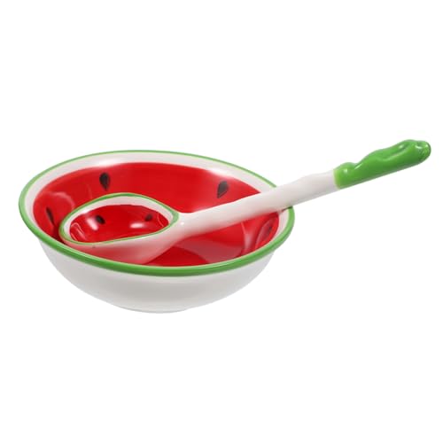 Zerodeko 1 Satz Cartoon Keramik Schüssel Stil Erdbeere Wassermelone Kinder süße Reisschüssel Suppenschüssel Geschirr Salatschüssel müslischalen Servierschüssel aus Keramik Schüsseln Obst von Zerodeko