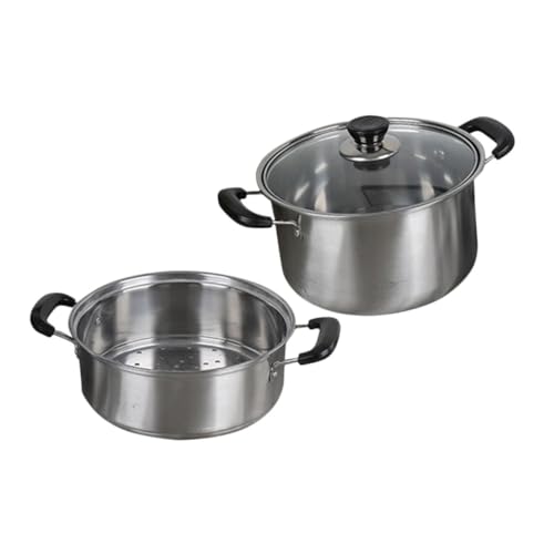 Zerodeko 1 Satz Dampfgarer Multifunktionaler Kochtopf mit Dampfeinsatz für Suppen Eintöpfe und Robuste und Pflegeleichte Küchenhilfe Spülmaschinengeeignet von Zerodeko