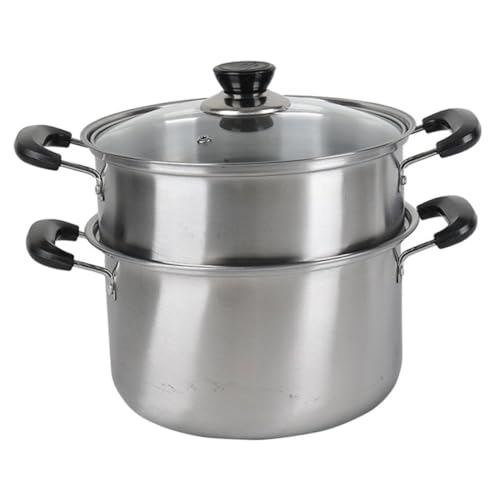 Zerodeko 1 Satz Dampfgarer mit Deckel Suppentopf und Dampfkochtopf für Sicheres und Kochen Langlebig und Rostfrei für Küche Zerodeko 1 Satz Dampfgarer mit Deckel Suppentopf und Dampfkochtopf für Sicheres und Kochen Langlebig und Rostfrei für Küche von Zerodeko