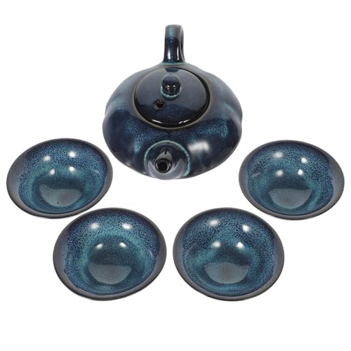 Zerodeko 1 Satz Kung-fu-Tee-Set Loseblatt- Teeservice Kleine Kung-fu-teeset Japanische Asiatische Tee Blühende Kanne Japanisches Schmücken Brauen Keramik von Zerodeko