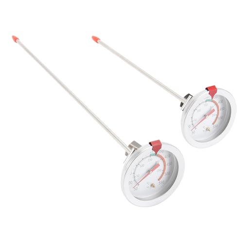 Zerodeko 1 Satz Thermometer Temperaturanzeige Thermometer Mit Clip Weiß Edelstahl 2 Stück von Zerodeko