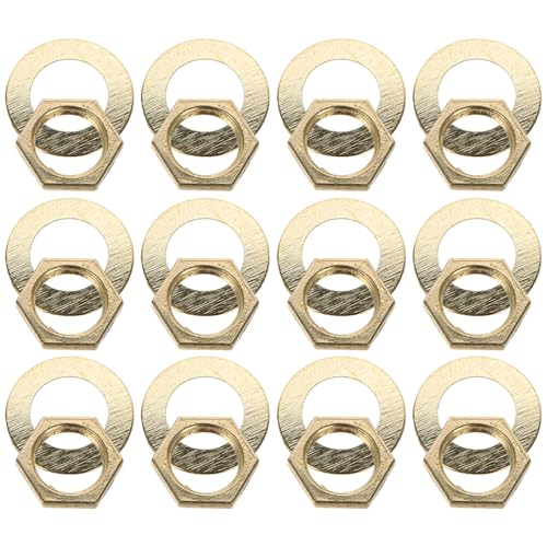 12 Stück DIY Uhr Reparaturset - Quarz-Uhrwerk Ersatzteile, Unterlegscheiben Und Muttern Für Wanduhr Montage Und Reparatur, Metall Und Gummi, Goldfarben von Zerodeko
