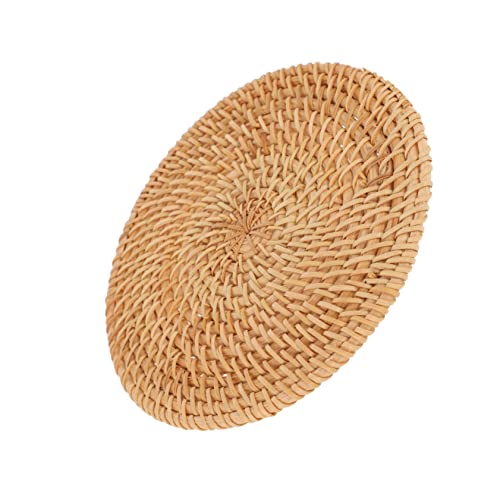 Zerodeko 1 Stück Isolierter Teeuntersetzer Rattan tischset tischsets Hitzebeständiges Tischset tischdeko esstisch Stoff Praktisch schützendes Tischset Esstisch liefert Herbstreben Brown von Zerodeko
