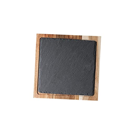 Zerodeko 1 Stück Solides Holz Snackbrett mit Multifunktionales Servierbrett für Westliche und Japanische Küche Schwarz von Zerodeko