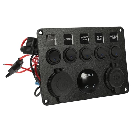 Zerodeko 1 Stück Tasten Auto Schalterpaneel mit Voltmeter und Doppel USB Steckdose Kombinierbares Schaltpanel für Wohnmobile Boote und Suvs Digitaler Spannungsmesser und Zigarettenanzünder Zerodeko 1 Stück Tasten Auto Schalterpaneel mit Voltmeter und Doppel USB Steckdose Kombinierbares Schaltpanel für Wohnmobile Boote und Suvs Digitaler Spannungsmesser und Zigarettenanzünder von Zerodeko
