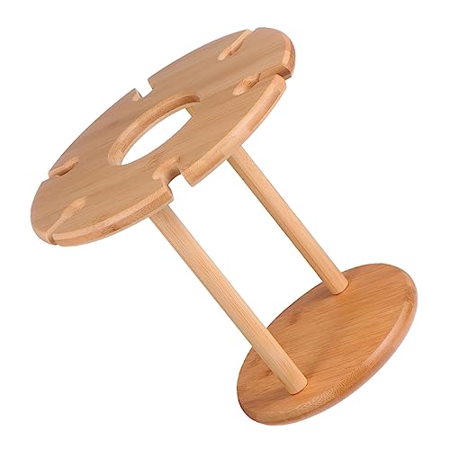 Zerodeko 1 Stück Weinglashalter aus Holz weinregale Wine Holder Weinglashalterung weinflaschenhalter weinflaschenständer Tisch Weinglashalter Weinglas-Organizer hölzern Khaki von Zerodeko