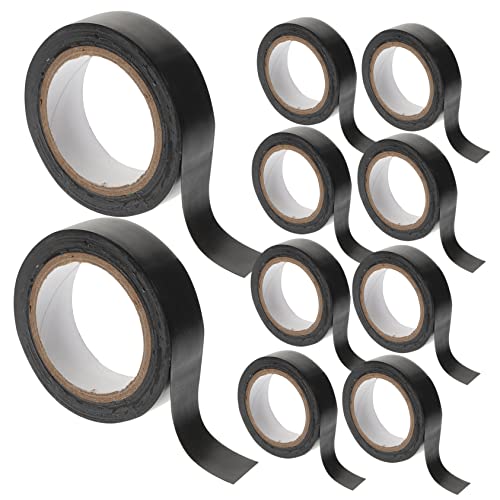 Zerodeko 10 Rollen PVC Elektriker Isolierband Elektrisches Klebeband für Innen Außeneinsatz zum Isolieren Reparieren von Kabeln Hochtemperaturbeständig Leicht zu Lagern von Zerodeko
