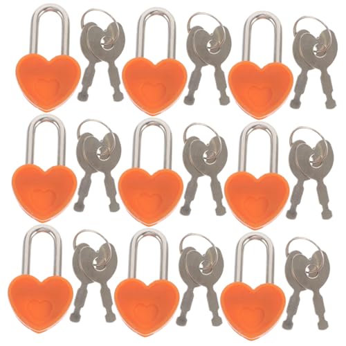 Zerodeko 10 Sätze Teiliges Herzförmiges Mini Vorhängeschloss mit Schlüssel Schloss für Schatzkiste Schmuck und Aufbewahrungsbox Halloween Design Praktisches Mini Schloss Zerodeko 10 Sätze Teiliges Herzförmiges Mini Vorhängeschloss mit Schlüssel Schloss für Schatzkiste Schmuck und Aufbewahrungsbox Halloween Design Praktisches Mini Schloss von Zerodeko