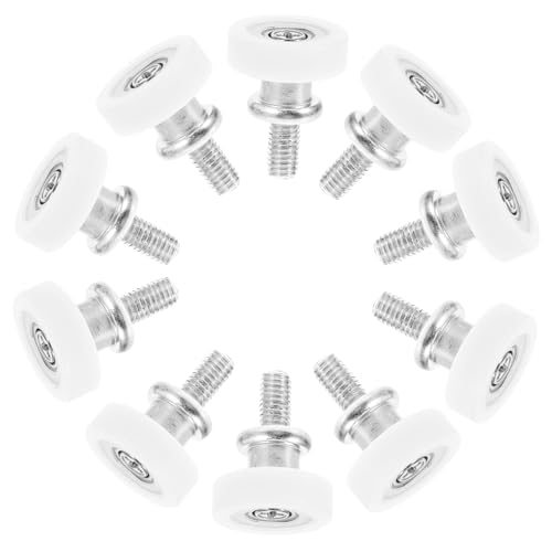 Zerodeko 10 Stück Teiliges Lager schiebepulley mit Schrauben für Kühlschrank Verschleißfest Geräuscharm Reibungsarm Stabile Laufleistung Geeignet für Duschtüren und Schiebetüren von Zerodeko