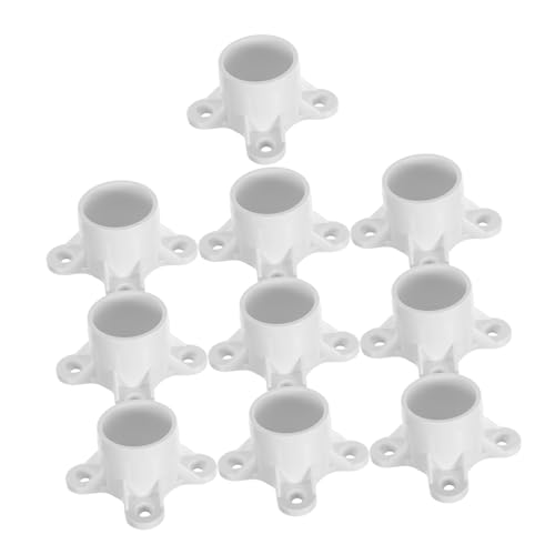 Zerodeko 10stücke PVC-flansch Für Rohrstangen Befestigungselement Für Möbel Schraubkappe Für PVC-rohre Flanschkappe Für Tischbeine Zubehör Für Rohrverbindungen -flanschkappe Für von Zerodeko