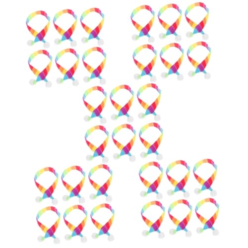 Zerodeko 100 Stck Teiliges Weihnachtsschals aus Strapazierfähigem Dekorative Puppenschals für Schneemann und Spielzeugfiguren Weihnachtsdeko und Geschenkidee von Zerodeko