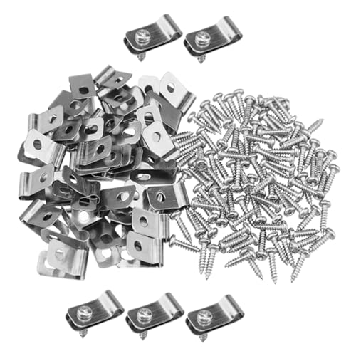 Zerodeko 100 Stück Drahtzaun Clips aus Aluminium Metallklammern für Viehzaun mit Schrauben Leicht und Robust für Verschiedene Tiergehege und Zaunanwendungen Zerodeko 100 Stück Drahtzaun Clips aus Aluminium Metallklammern für Viehzaun mit Schrauben Leicht und Robust für Verschiedene Tiergehege und Zaunanwendungen von Zerodeko