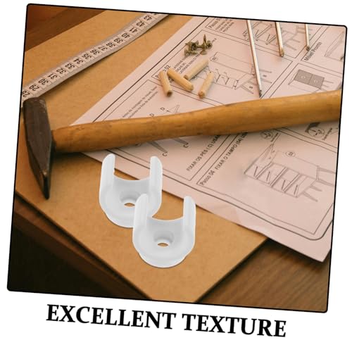 Zerodeko 100 Stück PVC Rohrschellen U-halter Robuste Kunststoff Rohrhalter für Wasserrohre Einfache Montage mit Vorgebohrten Löchern Langlebige PVC Rohrklemmen für Sanitär und von Zerodeko