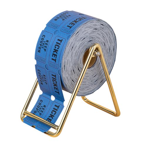 Zerodeko 1000 Stück Teiliges Raffle Ticket Set mit Goldständer Doppelte Lose Bedruckbare Preislose für Karneval Fundraiser Geburtstagsfeiern und Veranstaltungsunterhaltung von Zerodeko