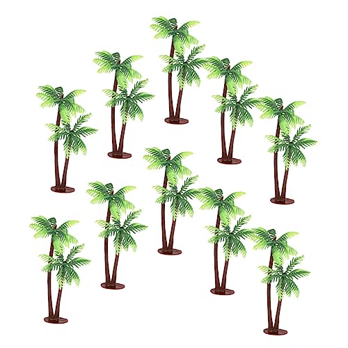 Zerodeko 10st Kokosnuss-Foto-Requisiten Fischbecken Imitierter Baum Architekturbaum Mini-Pflanze Aquarium Kokospalme Modellbäume Trainieren Kleine Kokosnuss Schmiermittel Plastik Künstlich von Zerodeko