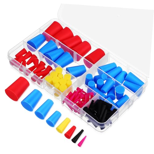 Zerodeko 110 Stück Teiliges Stopfen Kegelförmige Labor Stopper Abdichtung für Verschiedene Flexible Verschlussstopfen Vielseitig für Pulverbeschichtung und Elektrolyse Zerodeko 110 Stück Teiliges Stopfen Kegelförmige Labor Stopper Abdichtung für Verschiedene Flexible Verschlussstopfen Vielseitig für Pulverbeschichtung und Elektrolyse von Zerodeko