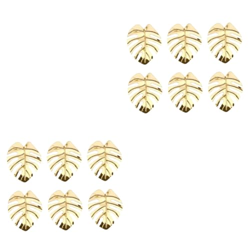 Zerodeko 12 STK Hawaiianischer Essring floraler Serviettenring Monstera Serviettenringe Serviettenhalter geschirrtücher Abendessen Serviettenring Bankett Serviettenring Erdfarben Metall von Zerodeko