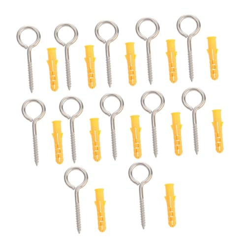 Zerodeko 12 Stück Teiliges Edelstahl Ösenschrauben mit Expansionshülsen Rostfrei Korrosionsbeständig Selbstschneidend Stabiler Halt für Hängematten Wanddeko Seilbefestigung Innen Außen von Zerodeko