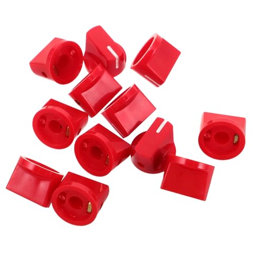 Zerodeko 12 Stück Teiliges Rote Kunststoff Potentiometer Drehknöpfe mit Rundloch für Präzise Lautstärkeregelung Gitarre Bass und Elektronischen Geräten Zerodeko 12 Stück Teiliges Rote Kunststoff Potentiometer Drehknöpfe mit Rundloch für Präzise Lautstärkeregelung Gitarre Bass und Elektronischen Geräten von Zerodeko